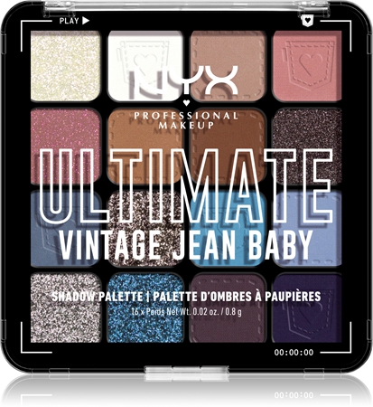 Тени для век NYX Professional Makeup Ultimate Shadow Palette, Vintage Jean Baby 16 szt.
Тени для век NYX Professional Makeup Ultimate Shadow Palette, Vintage Jean Baby 16 szt.