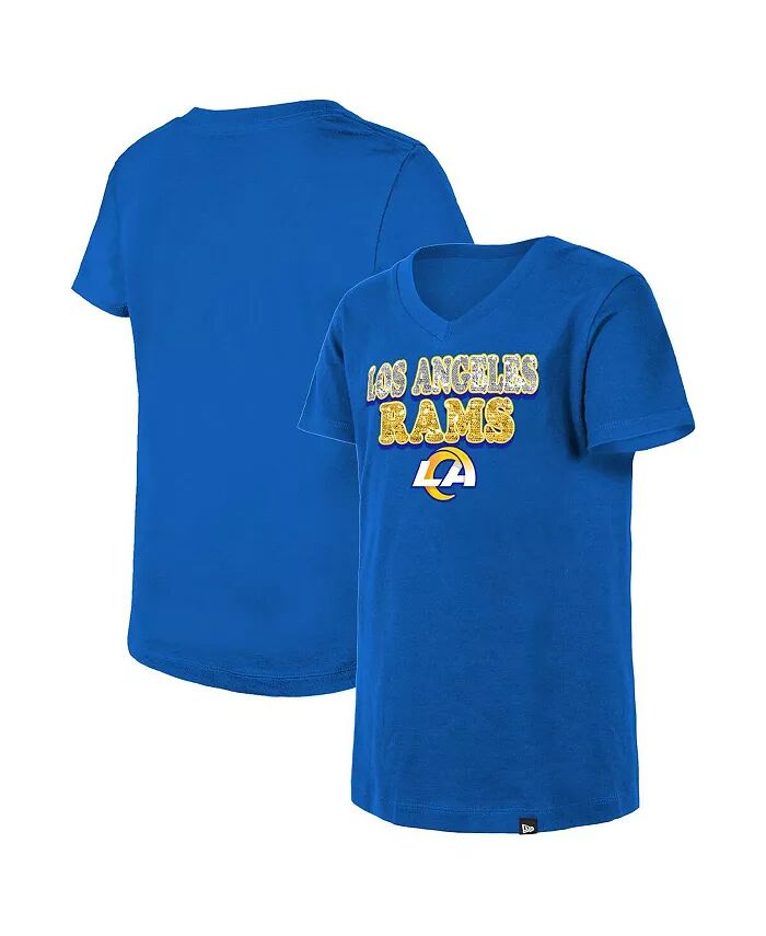 Футболка Big Girls Royal Los Angeles Rams с V-образным вырезом и обратными пайетками New Era
Футболка Big Girls Royal Los Angeles Rams с V-образным вырезом и обратными пайетками New Era