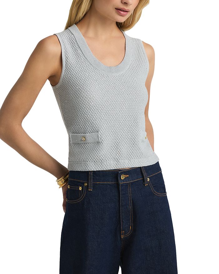 Короткий свитер-майка St. John, серый
Короткий свитер-майка St. John, серый