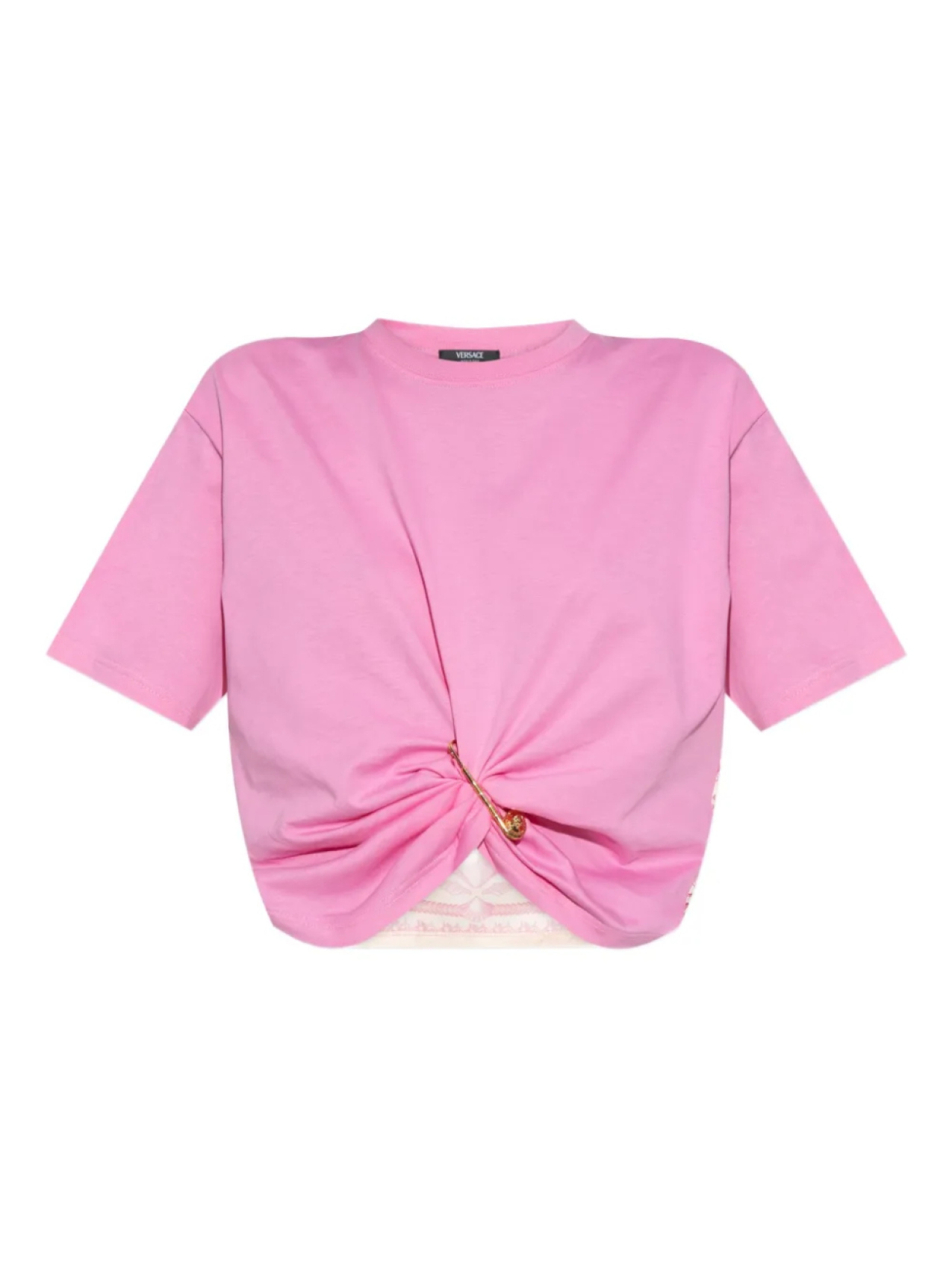 Футболка из хлопка со сборками Versace, розовый
Футболка из хлопка со сборками Versace, розовый