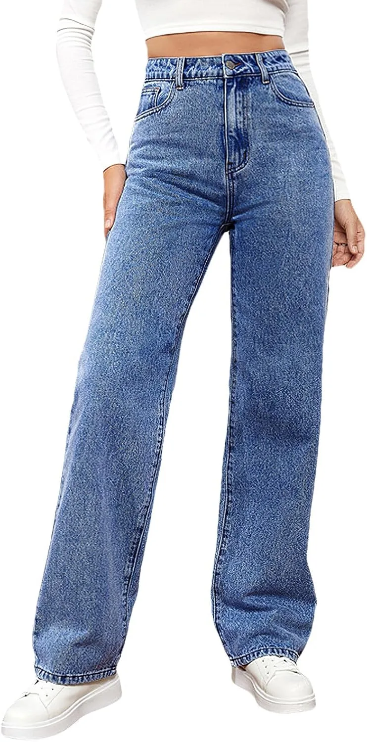 ANUFER Женские джинсы с высокой талией и прямыми штанинами
ANUFER Женские джинсы с высокой талией и прямыми штанинами