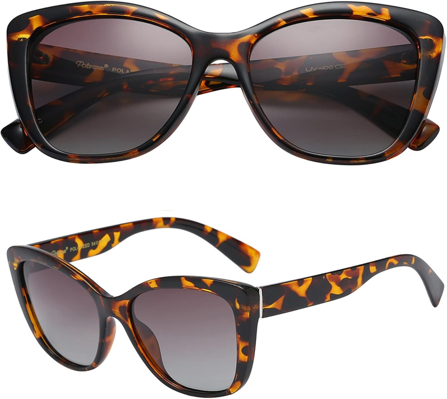 Женские поляризованные солнцезащитные очки PolarSpex «кошачий глаз» – большие солнцезащитные очки с защитой от УФ-излучения UV400, стильные очки для пляжа или вождения, Brown Tortoise | Polarized Gradient Brown
Женские поляризованные солнцезащитные очки PolarSpex «кошачий глаз» – большие солнцезащитные очки с защитой от УФ-излучения UV400, стильные очки для пляжа или вождения, Brown Tortoise | Polarized Gradient Brown