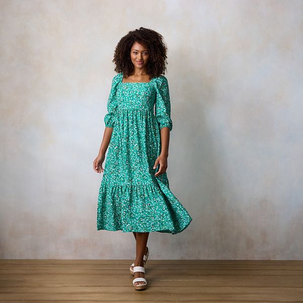 Женское платье миди с квадратным вырезом и рукавом 3/4 Lc Lauren Conrad, Jade Ditzy Astrid
Женское платье миди с квадратным вырезом и рукавом 3/4 Lc Lauren Conrad, Jade Ditzy Astrid