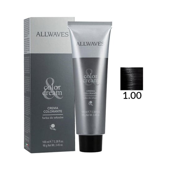 Краска для волос 1.00 Intense Black, 100 мл Allwaves, Color Creme
Краска для волос 1.00 Intense Black, 100 мл Allwaves, Color Creme
