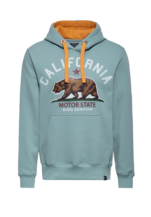 Толстовка с капюшоном California Motor State с начесом внутри King Kerosin, зеленый
Толстовка с капюшоном California Motor State с начесом внутри King Kerosin, зеленый