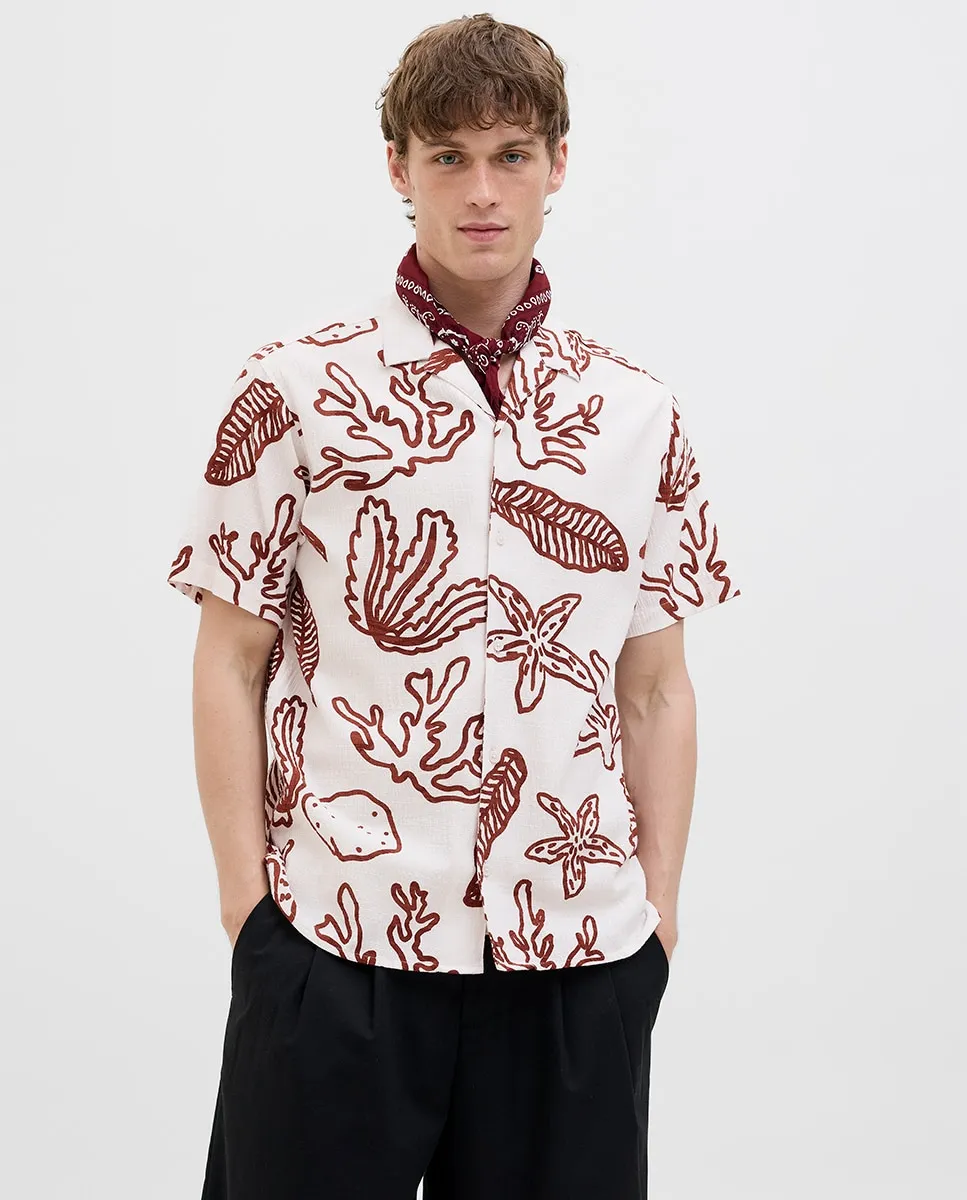 Рубашка для мужчин с коротким рукавом с принтом Jack & Jones, белый
Рубашка для мужчин с коротким рукавом с принтом Jack & Jones, белый