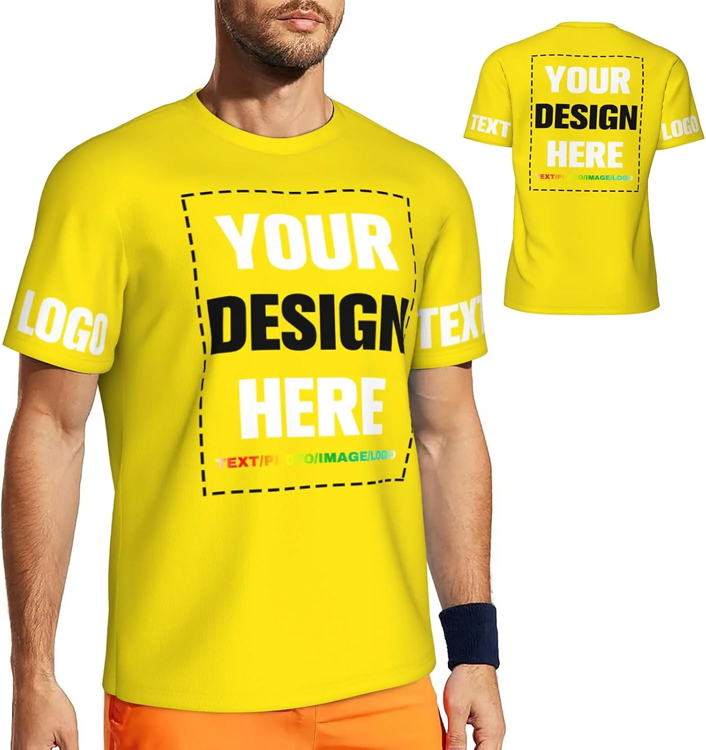 Футболка Custom T Shirts для мужчин с печатью на передней и задней стороне
Футболка Custom T Shirts для мужчин с печатью на передней и задней стороне