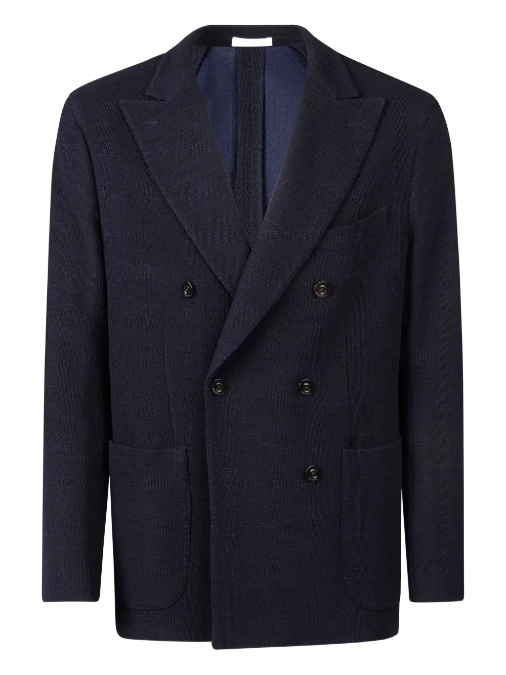 Двубортный пиджак из смесовой шерсти Boglioli, синий 
Двубортный пиджак из смесовой шерсти Boglioli, синий