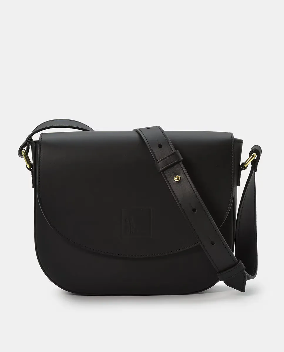 Женская черная кожаная сумка через плечо Leandra, черный
Женская черная кожаная сумка через плечо Leandra, черный