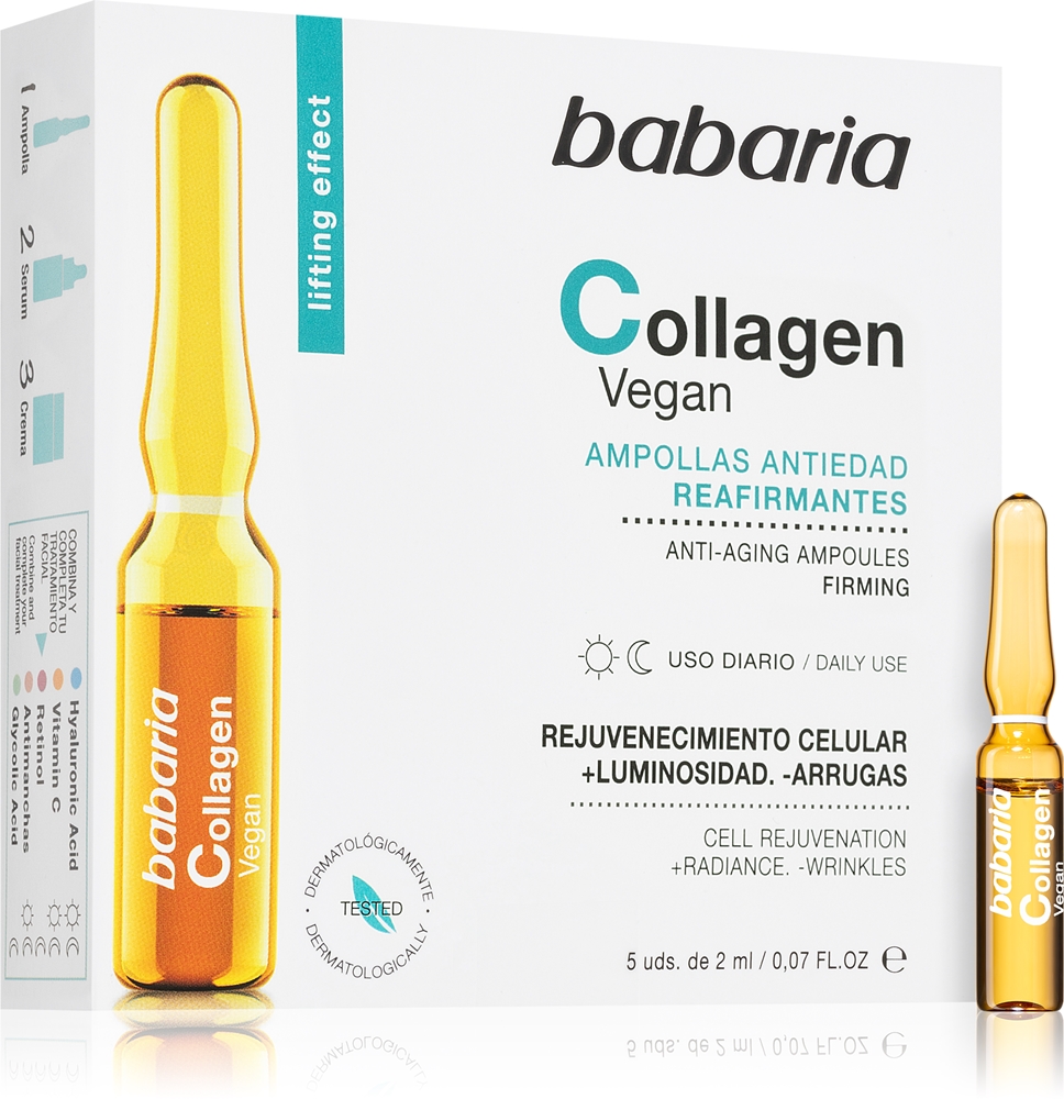 Коллагеновые ампулы концентрированной сыворотки против старения Babaria, 5× 2 мл
Коллагеновые ампулы концентрированной сыворотки против старения Babaria, 5× 2 мл