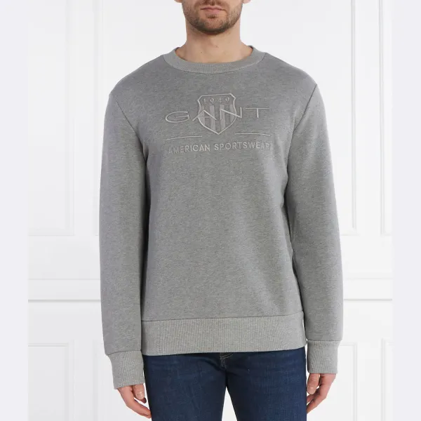 Толстовка обычного кроя в тон Gant, серый
Толстовка обычного кроя в тон Gant, серый
