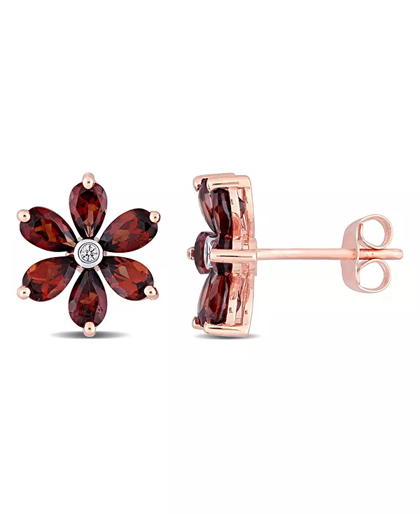 Серьги-Гвоздики с цветочным мотивом, украшенные гранатами и бриллиантами Macy'S, red
Серьги-Гвоздики с цветочным мотивом, украшенные гранатами и бриллиантами Macy'S, red