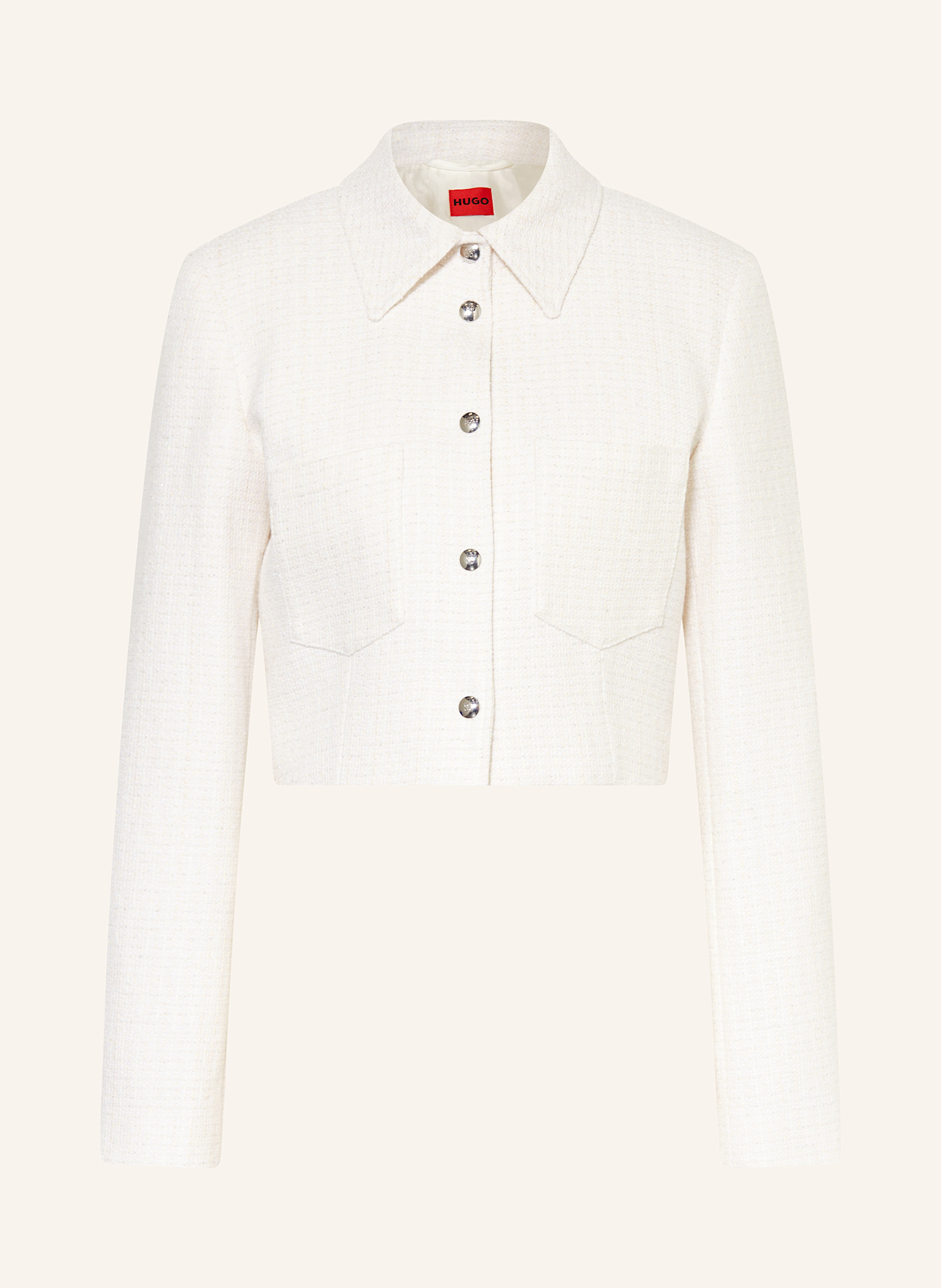 Куртка Anouka box с блестящей пряжей Hugo, экрю
Куртка Anouka box с блестящей пряжей Hugo, экрю