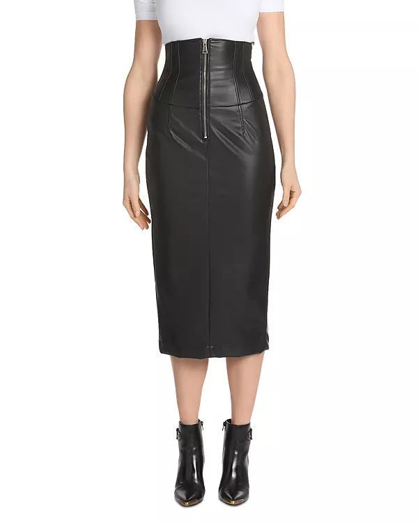 Юбка из искусственной кожи с корсетным поясом Versace Jeans Couture, черный
Юбка из искусственной кожи с корсетным поясом Versace Jeans Couture, черный