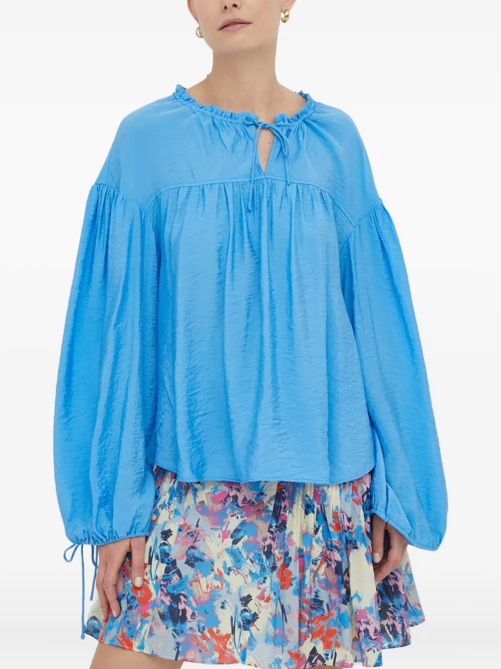 Блузка с завязками и оборками Day Birger Et Mikkelsen, синий
Блузка с завязками и оборками Day Birger Et Mikkelsen, синий