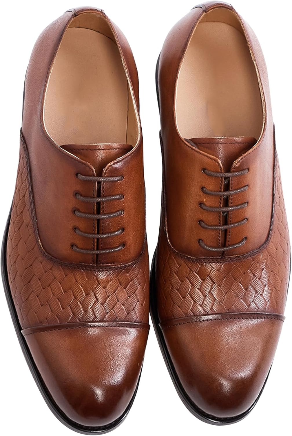 Мужские классические туфли Оксфорды из натуральной кожи с носком, переплетенной текстурой, современные дерби, модные туфли для выпускного, свадьбы, бизнеса и повседневного ношения, туфли под костюм и смокинг для мужчин Santimon, коричневый
Мужские классические туфли Оксфорды из натуральной кожи с носком, переплетенной текстурой, современные дерби, модные туфли для выпускного, свадьбы, бизнеса и повседневного ношения, туфли под костюм и смокинг для мужчин Santimon, коричневый