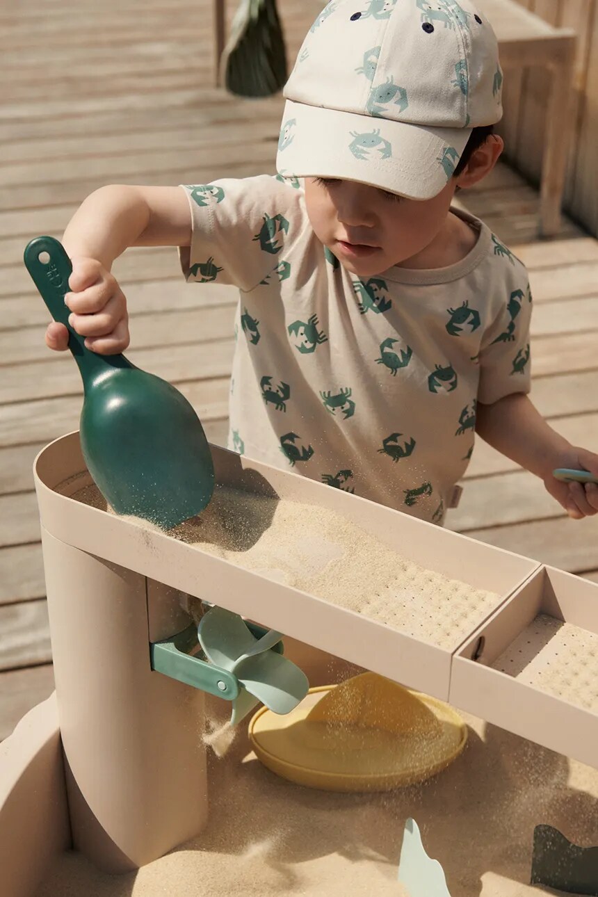 Детская хлопковая футболка Футболка с короткими рукавами с принтом Apia Liewood, зеленый 
Детская хлопковая футболка Футболка с короткими рукавами с принтом Apia Liewood, зеленый