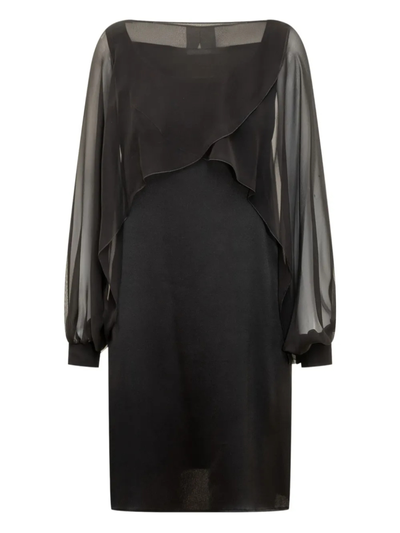 Полупрозрачное платье миди Alberta Ferretti, черный
Полупрозрачное платье миди Alberta Ferretti, черный