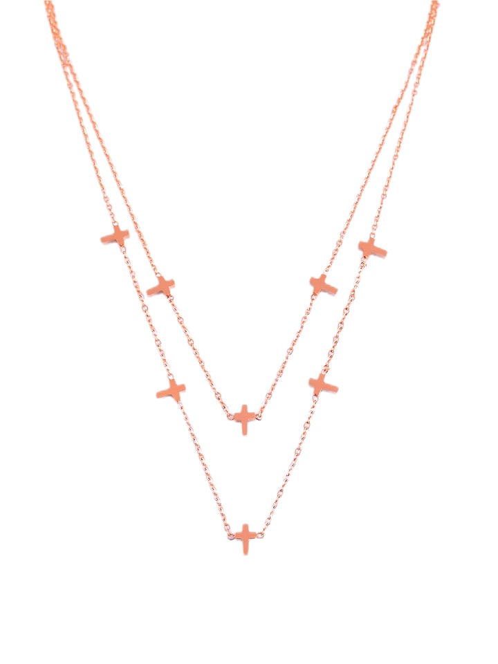 ANELY Изящное многослойное колье, подвеска в виде креста из нержавеющей стали в оправе из розового золота
ANELY Изящное многослойное колье, подвеска в виде креста из нержавеющей стали в оправе из розового золота