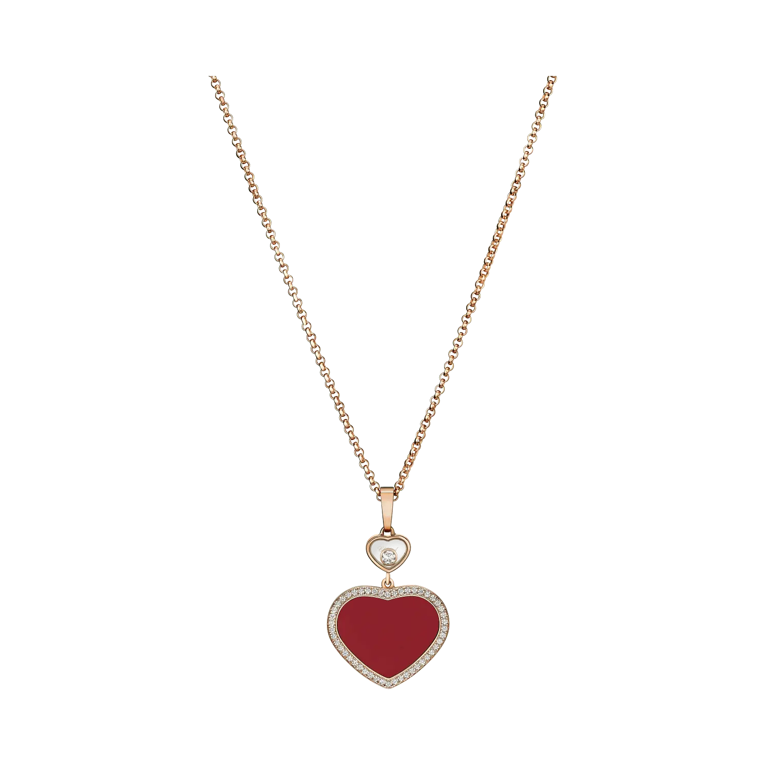 Кулон Chopard Happy Hearts - Подвеска, розовое золото, бриллиант, красный камень
Кулон Chopard Happy Hearts - Подвеска, розовое золото, бриллиант, красный камень