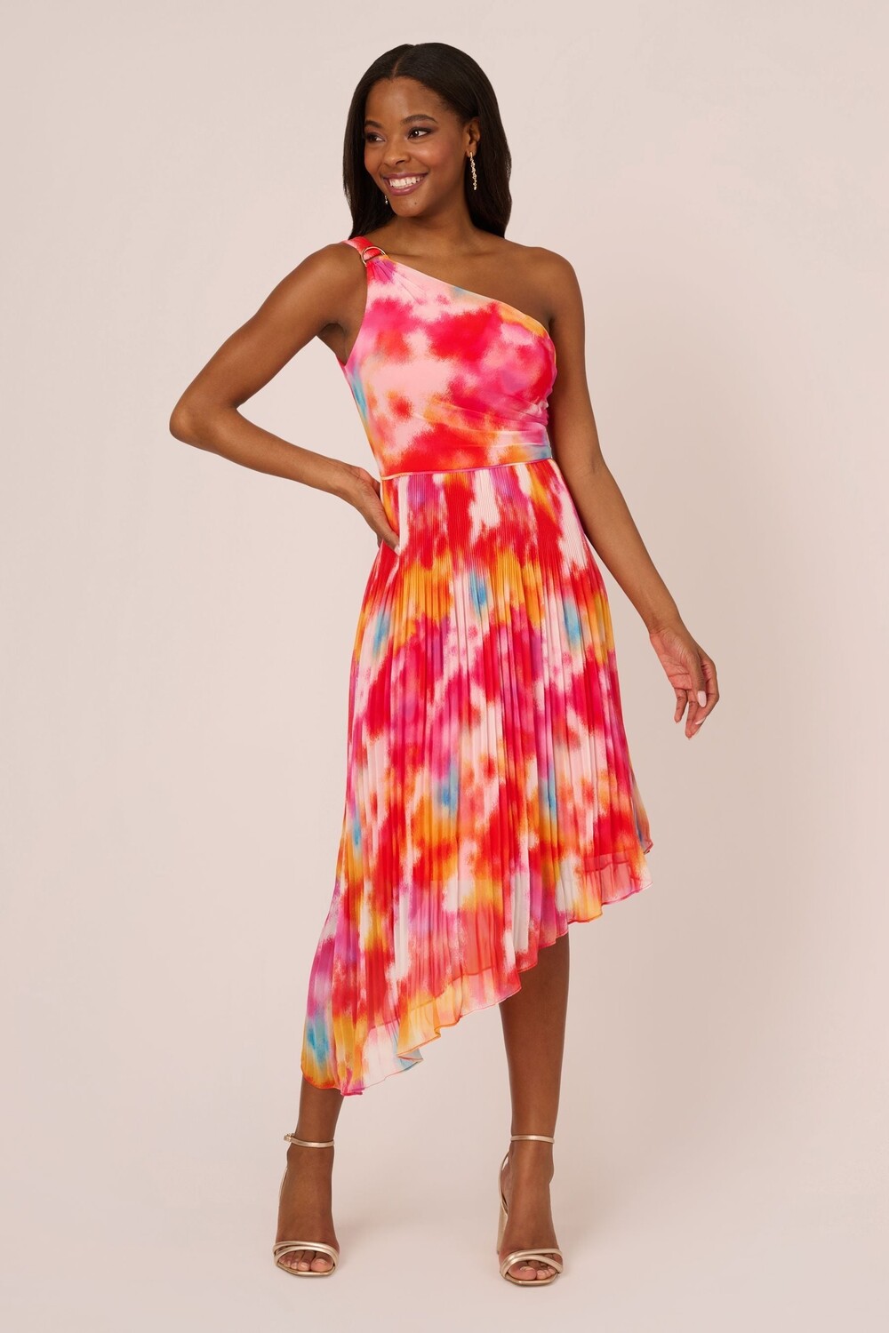 Асимметричное платье из шифона до щиколотки Adrianna Papell, красный
Асимметричное платье из шифона до щиколотки Adrianna Papell, красный