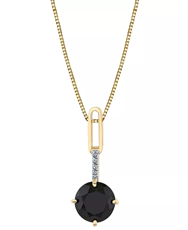 Ожерелье с подвеской 18 дюймов из 10-каратного желтого золота с ониксом (8 мм) и бриллиантами Macy'S, gold
Ожерелье с подвеской 18 дюймов из 10-каратного желтого золота с ониксом (8 мм) и бриллиантами Macy'S, gold