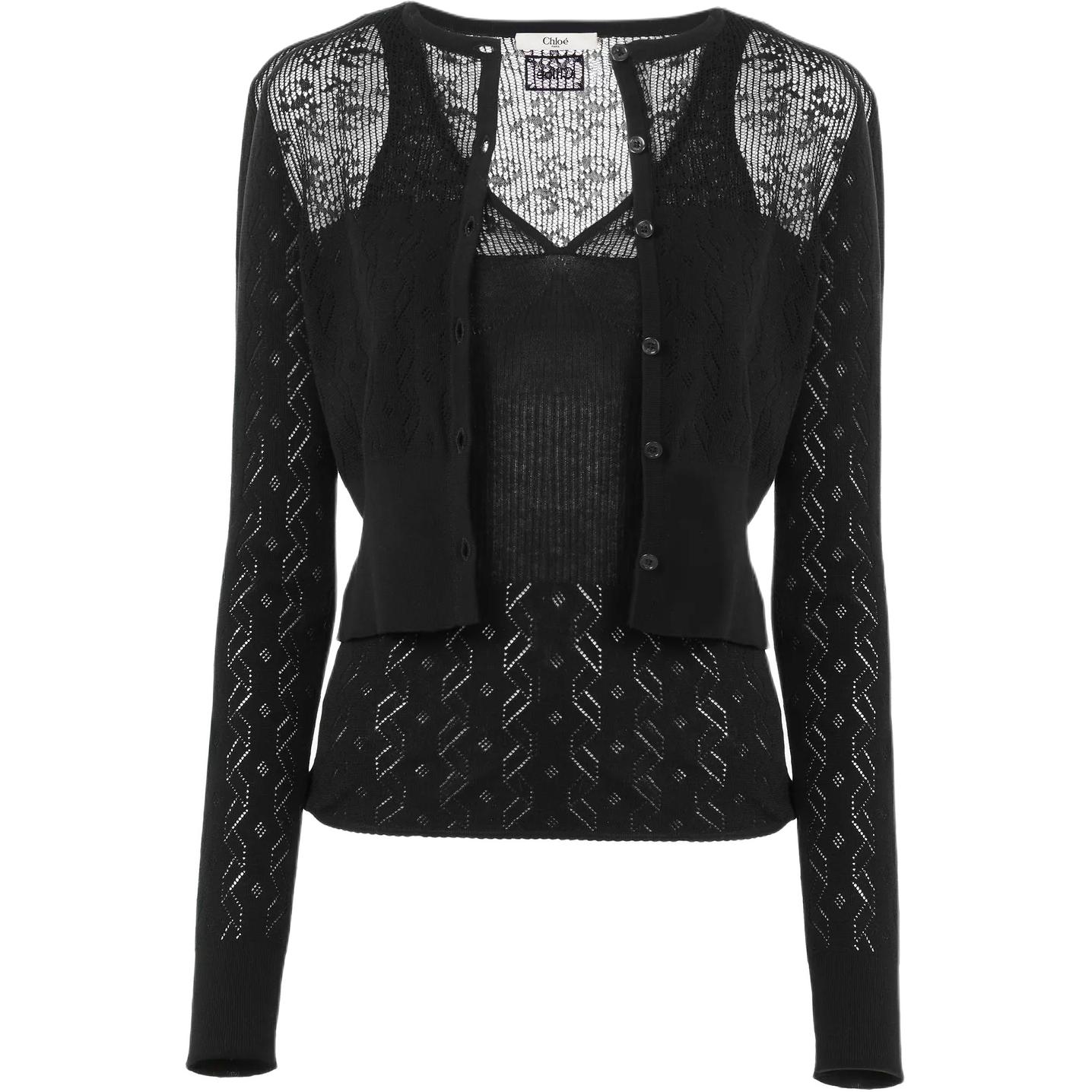 Многослойный топный топ с длинными рукавами Chloé, черный
Многослойный топный топ с длинными рукавами Chloé, черный