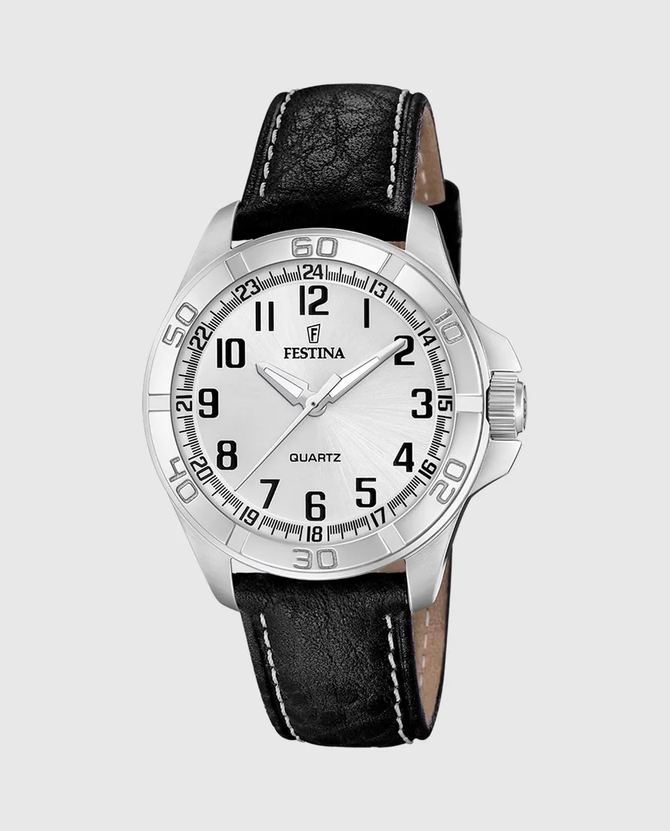 F20444/3 Специальные цены на мужские часы из черной кожи Festina, черный
F20444/3 Специальные цены на мужские часы из черной кожи Festina, черный