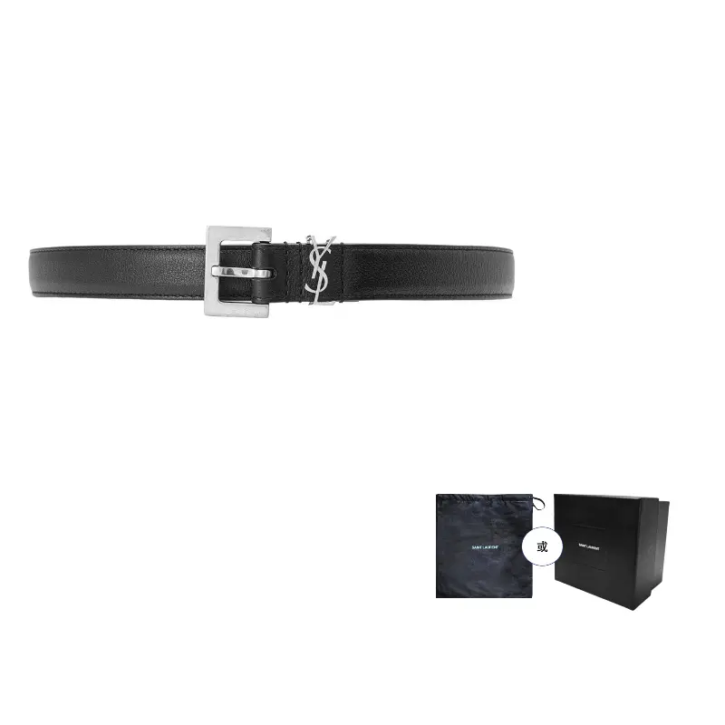 SAINT LAURENT Тонкий квадратный ремень с пряжкой, Black
SAINT LAURENT Тонкий квадратный ремень с пряжкой, Black