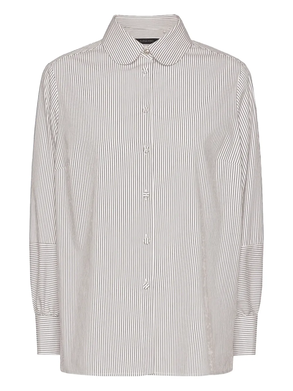 Рубашка в полоску с круглым воротником Elena Miro`, белый
Рубашка в полоску с круглым воротником Elena Miro`, белый