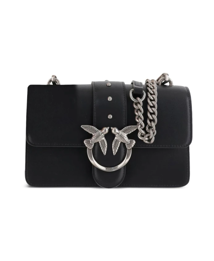 Черно-Серебряная сумка через плечо Pinko, черный
Черно-Серебряная сумка через плечо Pinko, черный