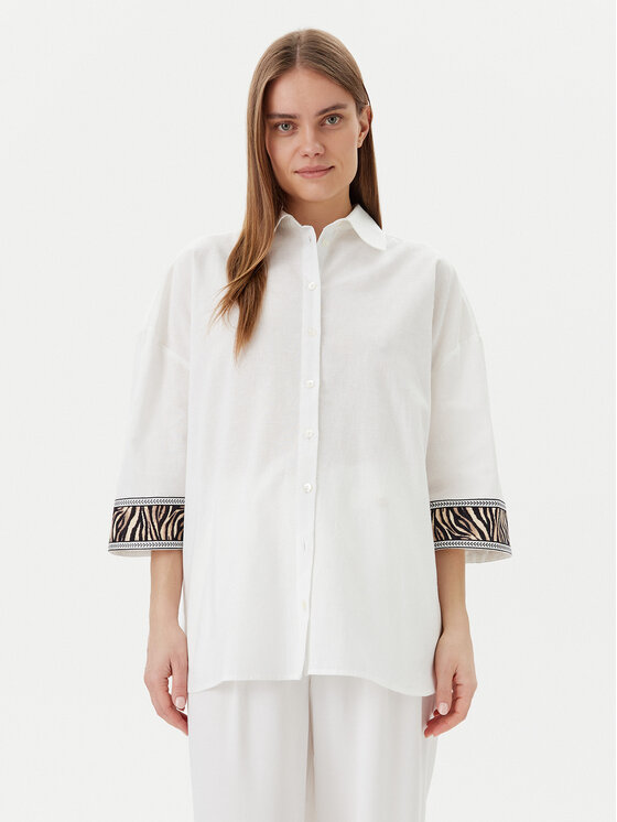 Свободная рубашка LS2515036 Lola Casademunt, белый 
Свободная рубашка LS2515036 Lola Casademunt, белый