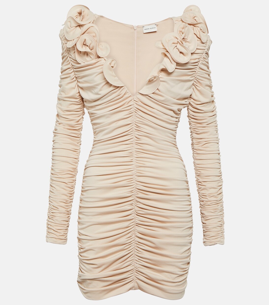 Мини-платье из джерси с цветочной аппликацией и сборками MAGDA BUTRYM, бежевый
Мини-платье из джерси с цветочной аппликацией и сборками MAGDA BUTRYM, бежевый