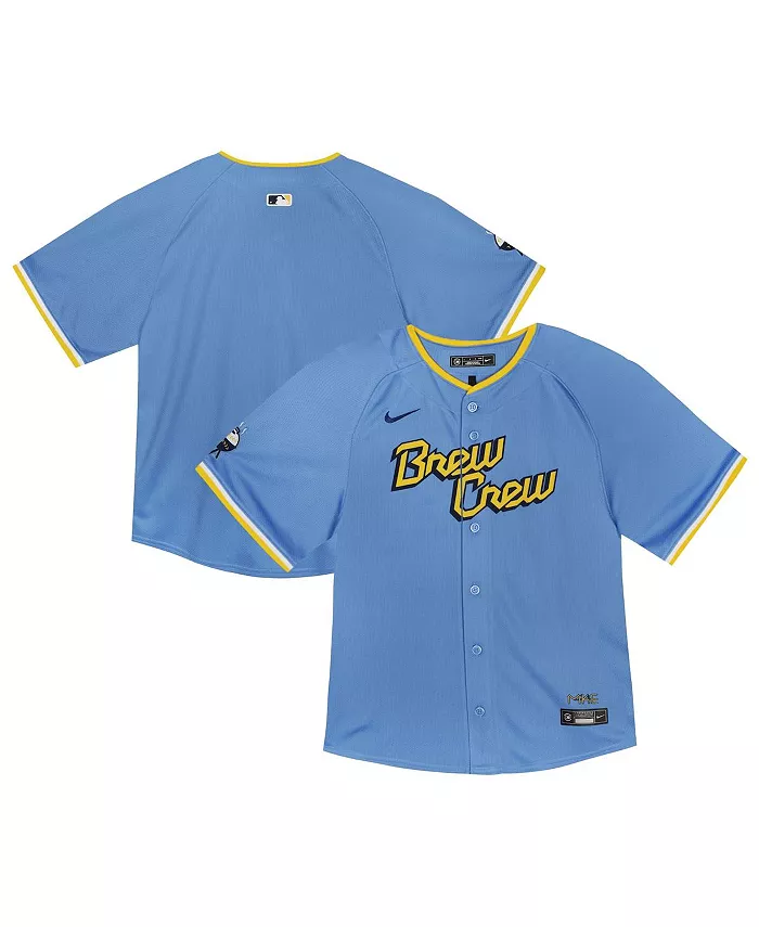 Детская синяя майка Milwaukee Brewers City Connect Team Limited Nike
Детская синяя майка Milwaukee Brewers City Connect Team Limited Nike