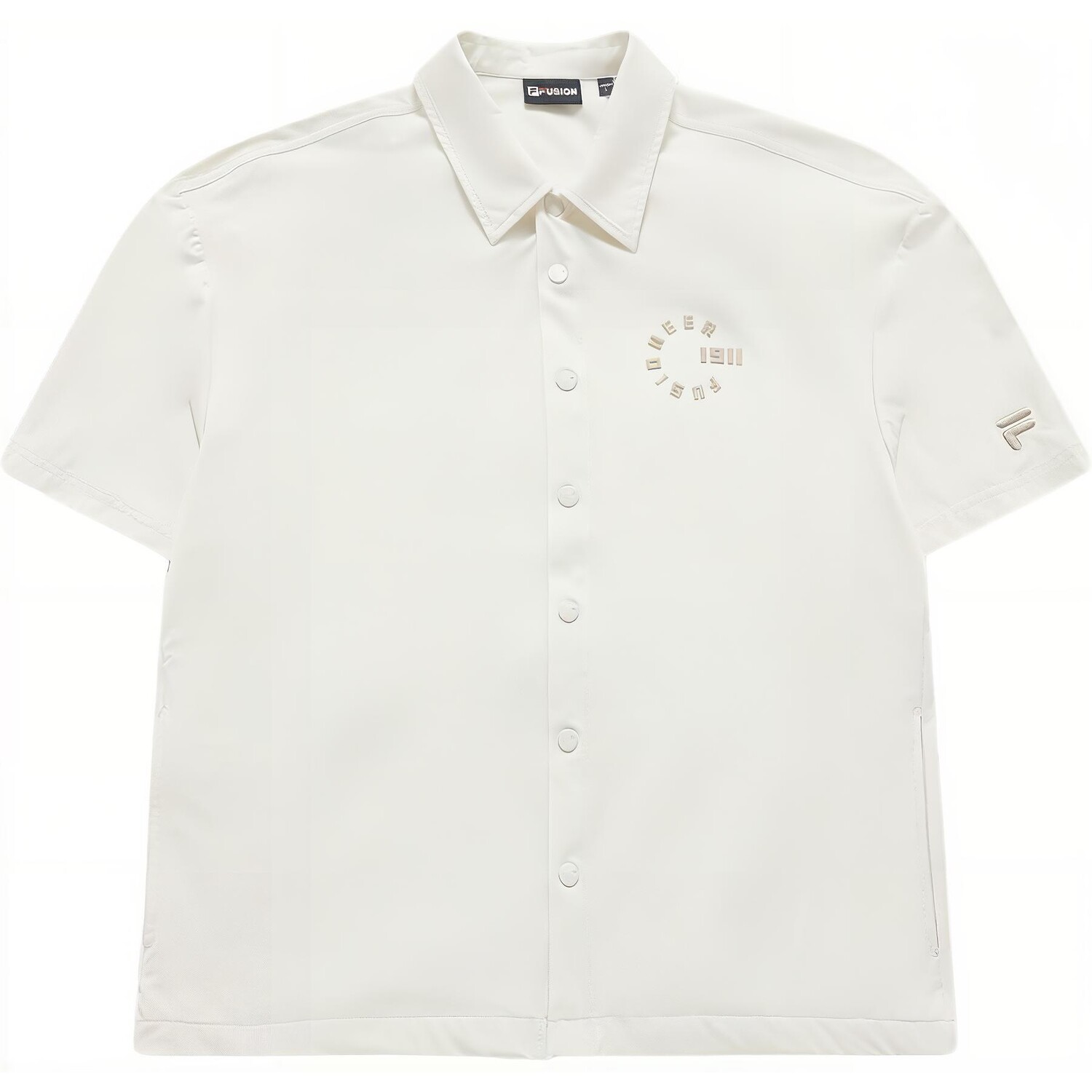 Рубашка унисекс дымчато-белая Fila, белый 
Рубашка унисекс дымчато-белая Fila, белый