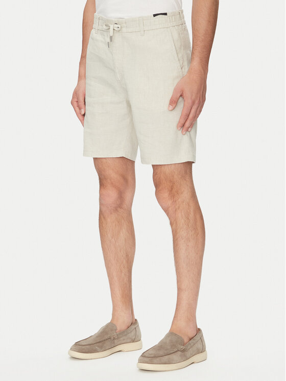 Шорты из ткани зауженного кроя 50536863 Boss, бежевый 
Шорты из ткани зауженного кроя 50536863 Boss, бежевый