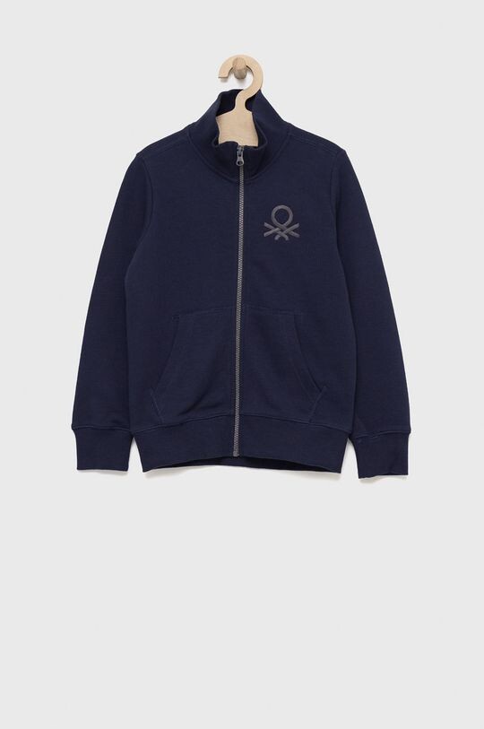 Детская хлопковая толстовка United Colors of Benetton, темно-синий 
Детская хлопковая толстовка United Colors of Benetton, темно-синий