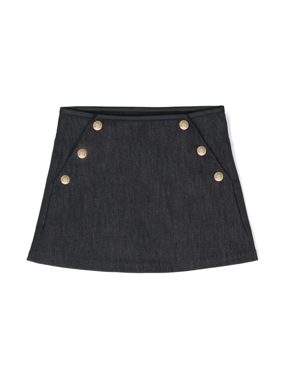 Джинсовая юбка мини с нашивкой-логотипом Moncler Enfant, синий
Джинсовая юбка мини с нашивкой-логотипом Moncler Enfant, синий