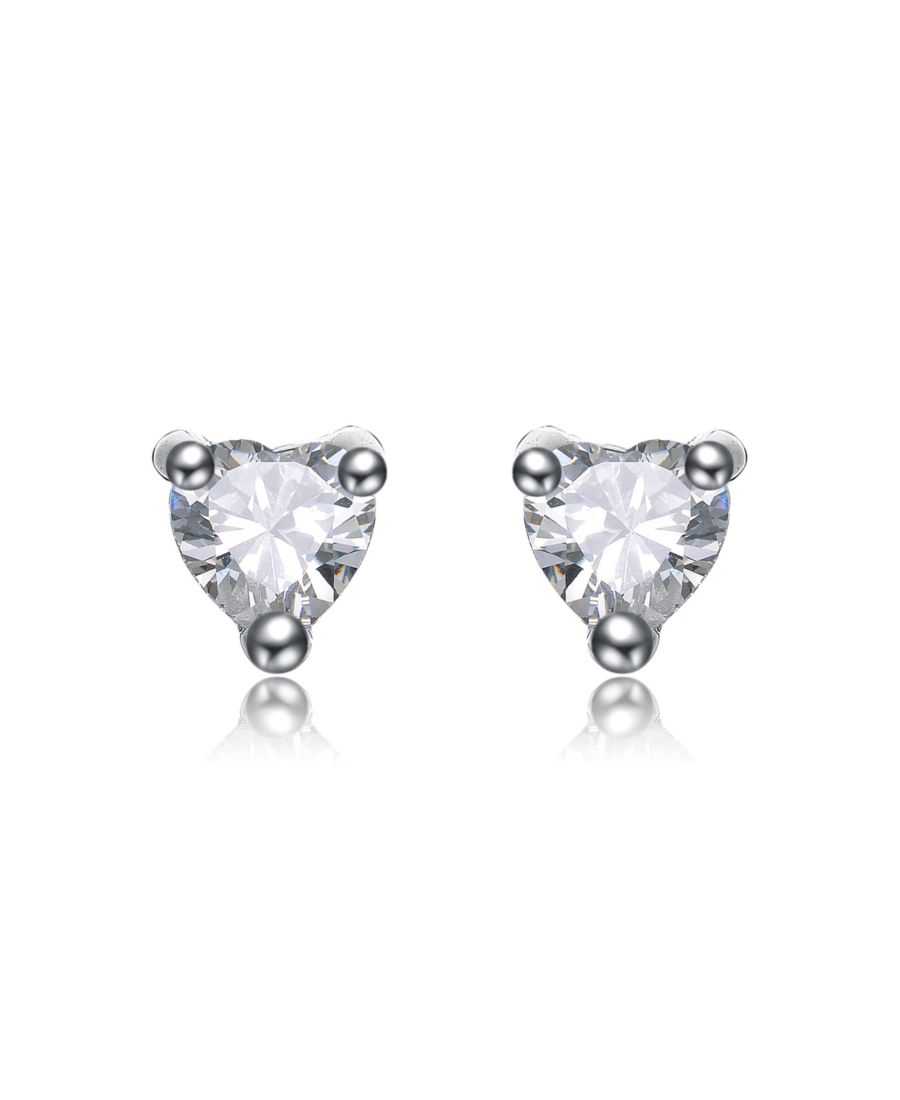 Серьги-гвоздики с покрытием из белого золота и прозрачными кубическими циркониями в форме сердца Rachel Glauber, White
Серьги-гвоздики с покрытием из белого золота и прозрачными кубическими циркониями в форме сердца Rachel Glauber, White