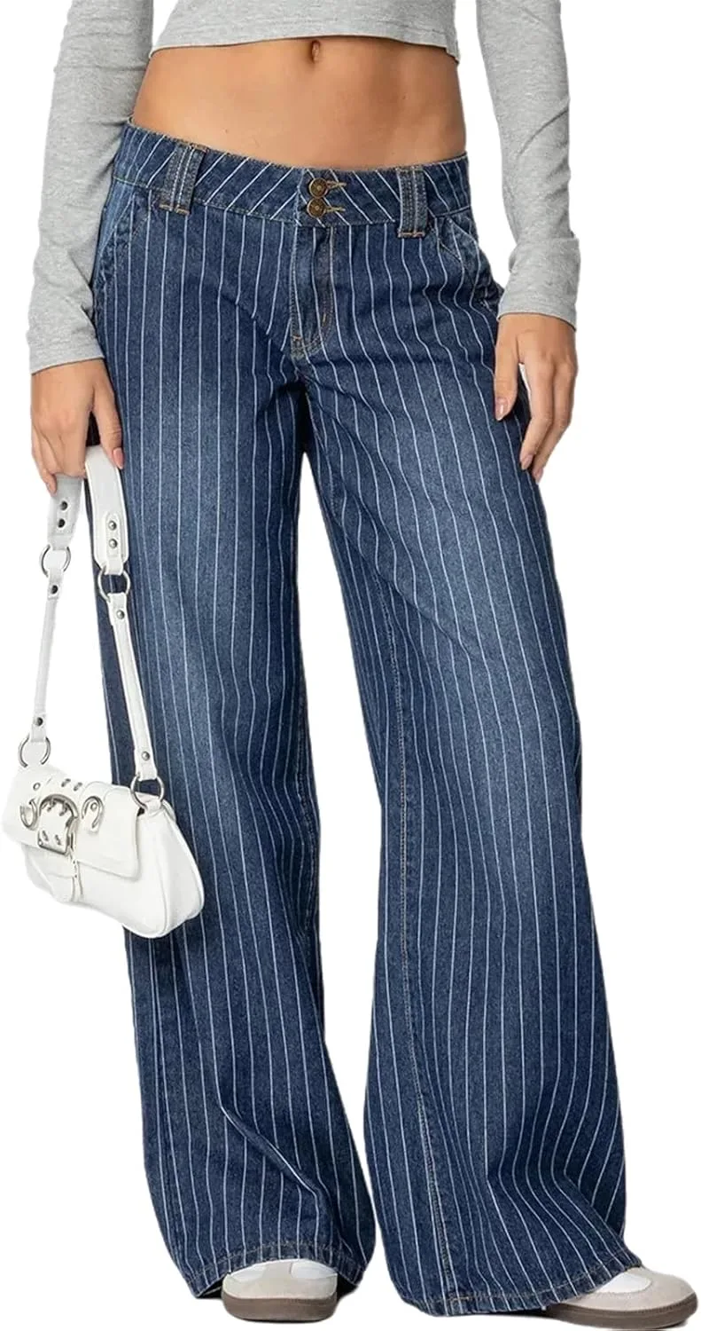 Женские джинсы baggy striped wide leg mid rise casual loose stretch fit straight MRNYQBM
Женские джинсы baggy striped wide leg mid rise casual loose stretch fit straight MRNYQBM