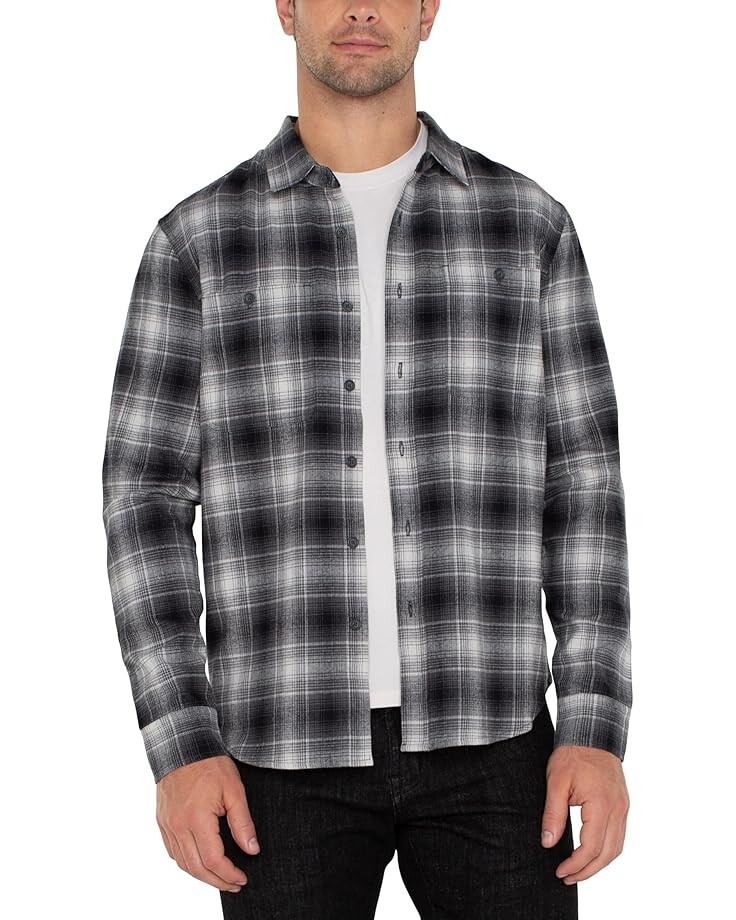 Рубашка Liverpool Los Angeles Long Sleeve Double Pocket Button Up Shirt, цвет Grey Off White Black
Рубашка Liverpool Los Angeles Long Sleeve Double Pocket Button Up Shirt, цвет Grey Off White Black