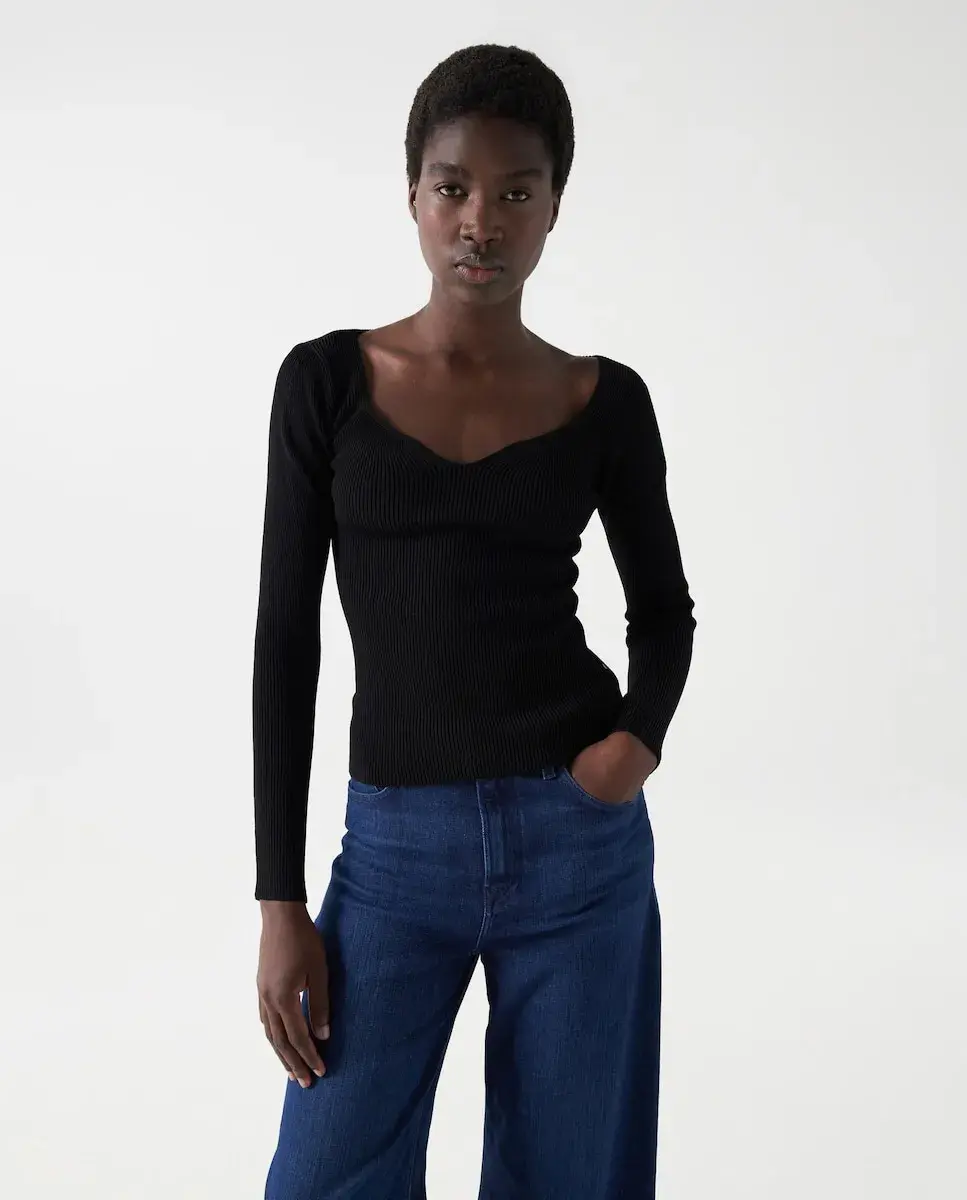 Женская рубашка с длинным рукавом из вязки в рубчик Salsa Jeans, черный
Женская рубашка с длинным рукавом из вязки в рубчик Salsa Jeans, черный