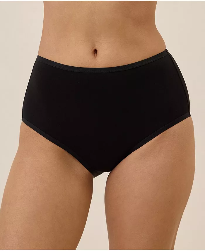 Женские повседневные трусы из органического хлопка с высокой талией, упаковка 6 шт Pact, черный 
Женские повседневные трусы из органического хлопка с высокой талией, упаковка 6 шт Pact, черный