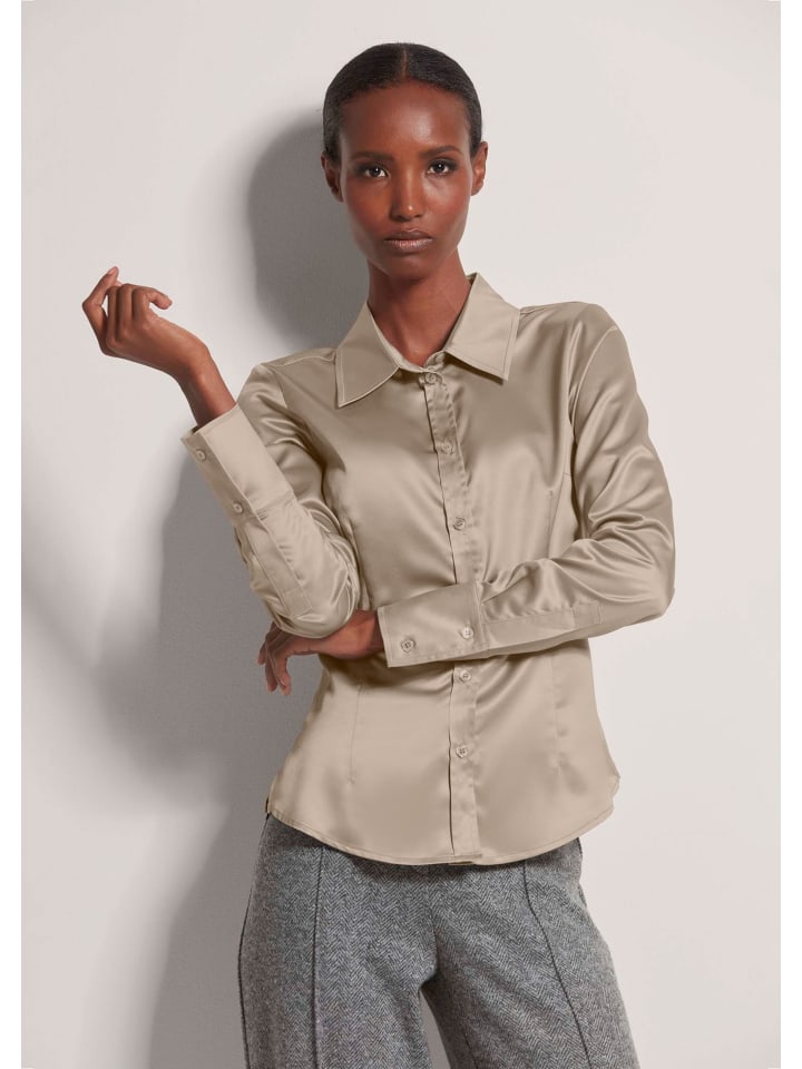 MADELEINE Рубашка-блузка с глянцевой отделкой, бежевого цвета
MADELEINE Рубашка-блузка с глянцевой отделкой, бежевого цвета