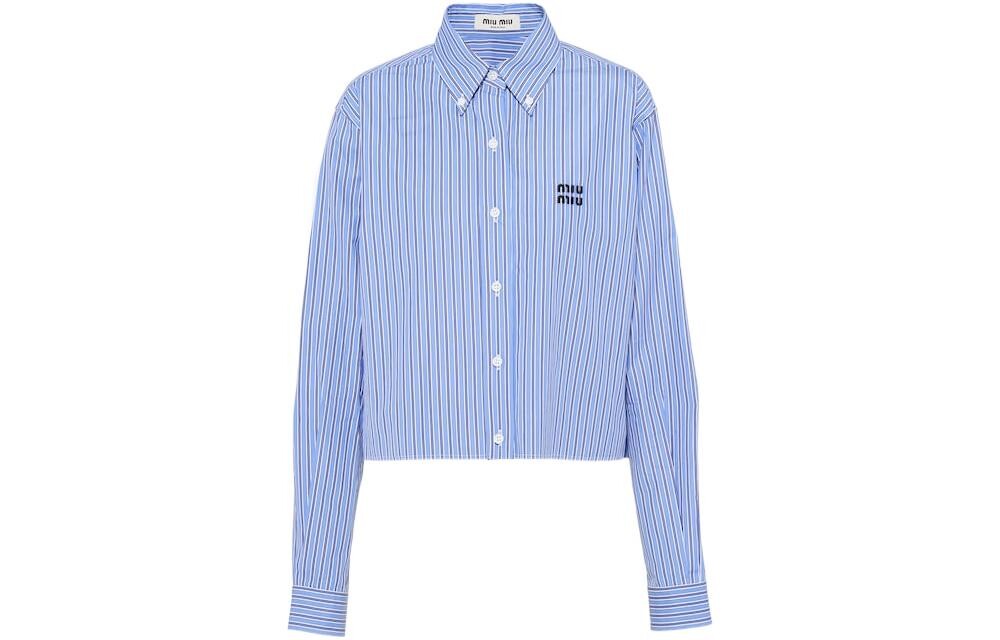 Укороченный топ Miu Miu, синий
Укороченный топ Miu Miu, синий