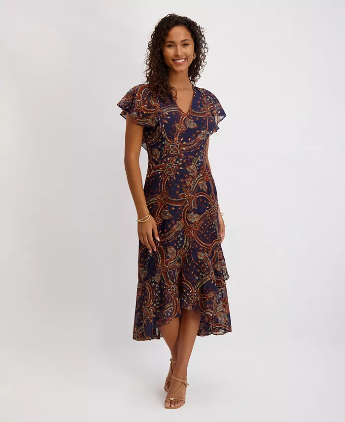 Женское платье А-силуэта из шифона Burnout с принтом kensie, мультиколор
Женское платье А-силуэта из шифона Burnout с принтом kensie, мультиколор