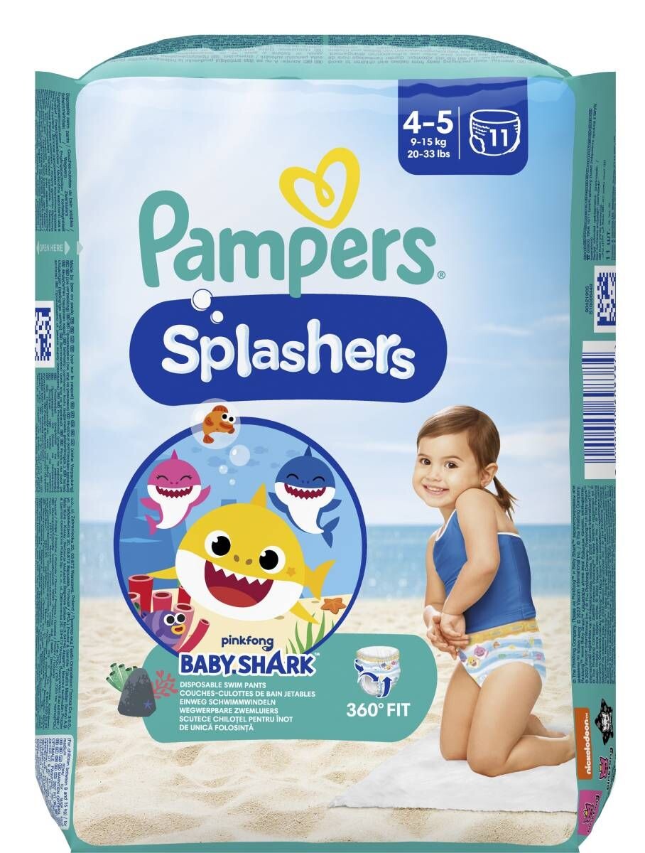 Подгузники для плавания для детей Pampers Splashers (4-5), 11 op.
Подгузники для плавания для детей Pampers Splashers (4-5), 11 op.