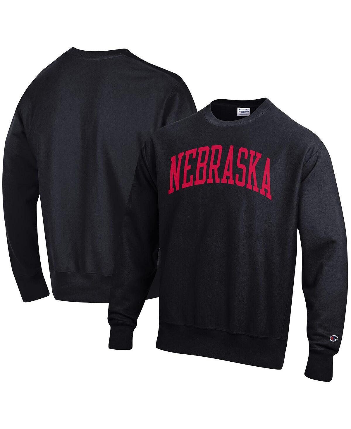 Мужской черный пуловер Nebraska Huskers Arch обратного переплетения свитшот Champion
Мужской черный пуловер Nebraska Huskers Arch обратного переплетения свитшот Champion