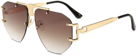 Большие солнцезащитные очки без оправы для женщин, винтажные солнцезащитные очки для мужчин, очки неправильной формы, защита от ультрафиолета UV400 MTZJH, 1
Большие солнцезащитные очки без оправы для женщин, винтажные солнцезащитные очки для мужчин, очки неправильной формы, защита от ультрафиолета UV400 MTZJH, 1