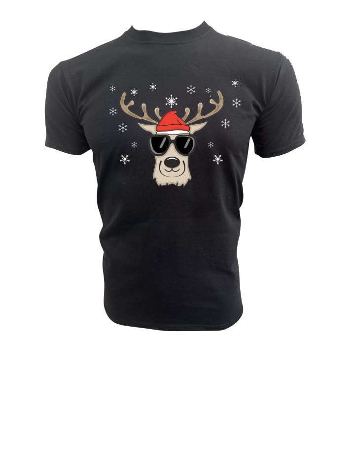Футболка PAULGOS Herren T-Shirt, Weihnachtshirsch mit Brille und Mütze, черный
Футболка PAULGOS Herren T-Shirt, Weihnachtshirsch mit Brille und Mütze, черный